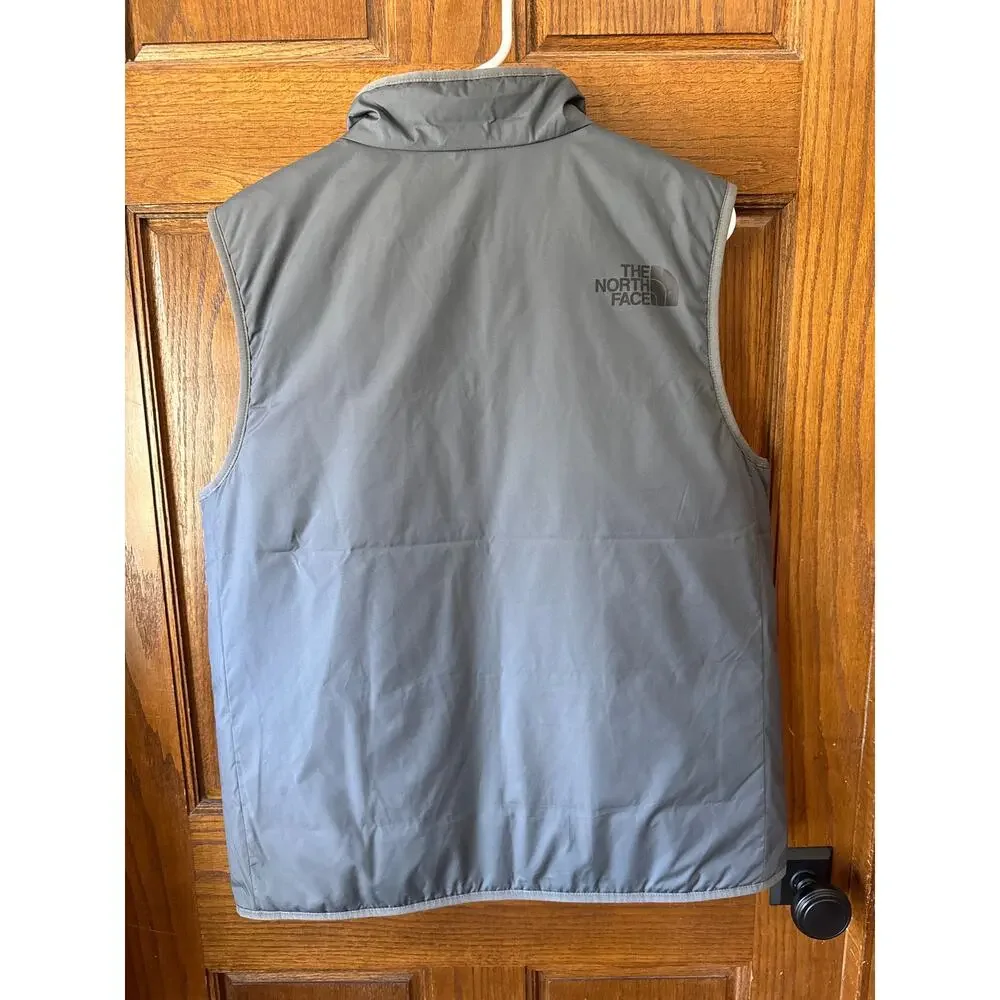 The North Face Men’s Medium Gray Puffer Reversible Vest Full Zip Quilted